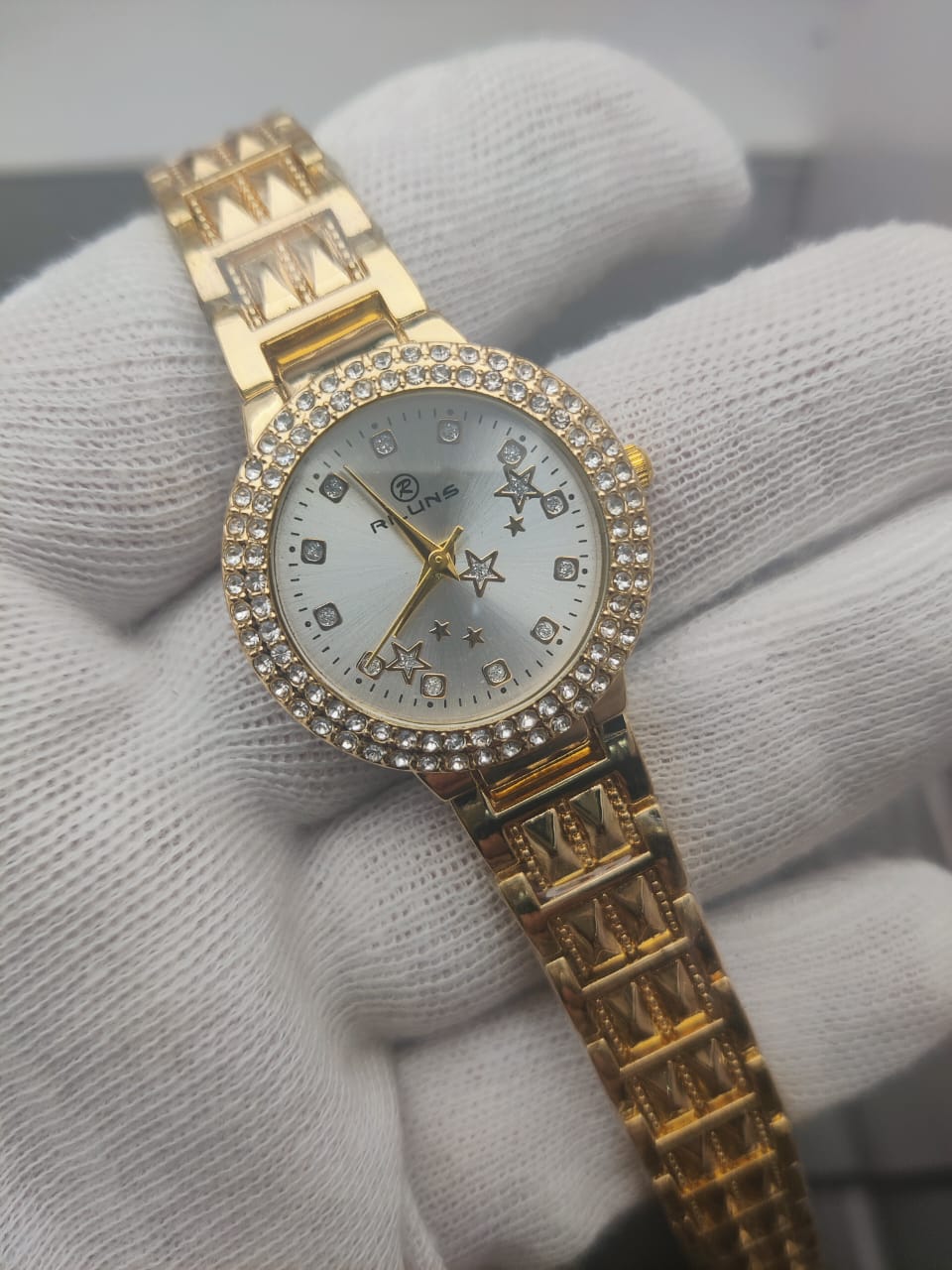 Riluns Women’s Luxury Crystal Watch | Elegant Bracelet Wristwatch | Designer Timepiece