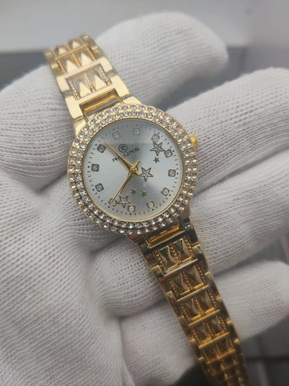 Riluns Women’s Luxury Crystal Watch | Elegant Bracelet Wristwatch | Designer Timepiece