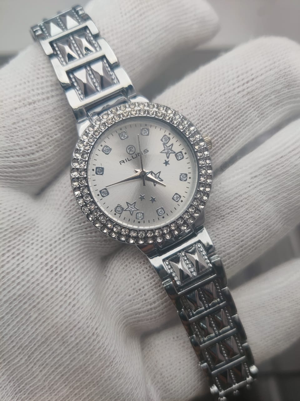 Riluns Women’s Luxury Crystal Watch | Elegant Bracelet Wristwatch | Designer Timepiece