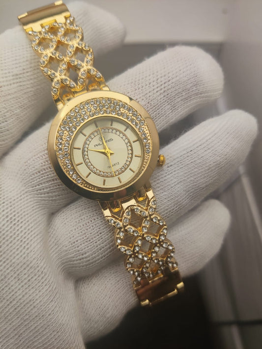 Riluns Women’s Luxury  Crystal Watch | Elegant Bracelet Wristwatch | Designer Timepiece