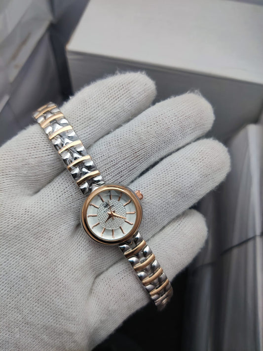 Luxury Women’s Two-Tone Round Dial Bracelet Watch