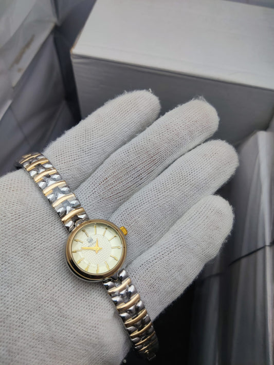 Luxury Women’s Two-Tone Round Dial Bracelet Watch