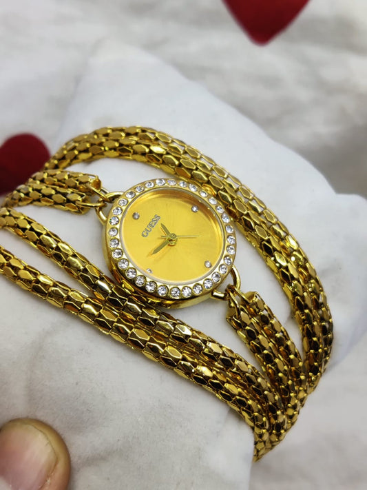 Elegant Women’s Chain Bracelet Watch – Luxury Stainless Steel Design