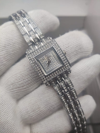 Riluns Women’s Luxury  Crystal Watch | Elegant Bracelet Wristwatch | Designer Timepiece